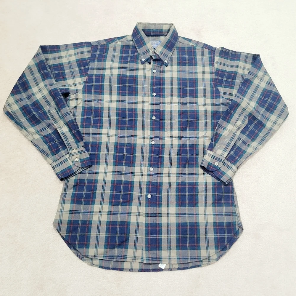 Vintage Pendleton Plaid Flannel Shirt 100% Virgin Wool *Made In USA* mens Size M - Picture 9 of 14